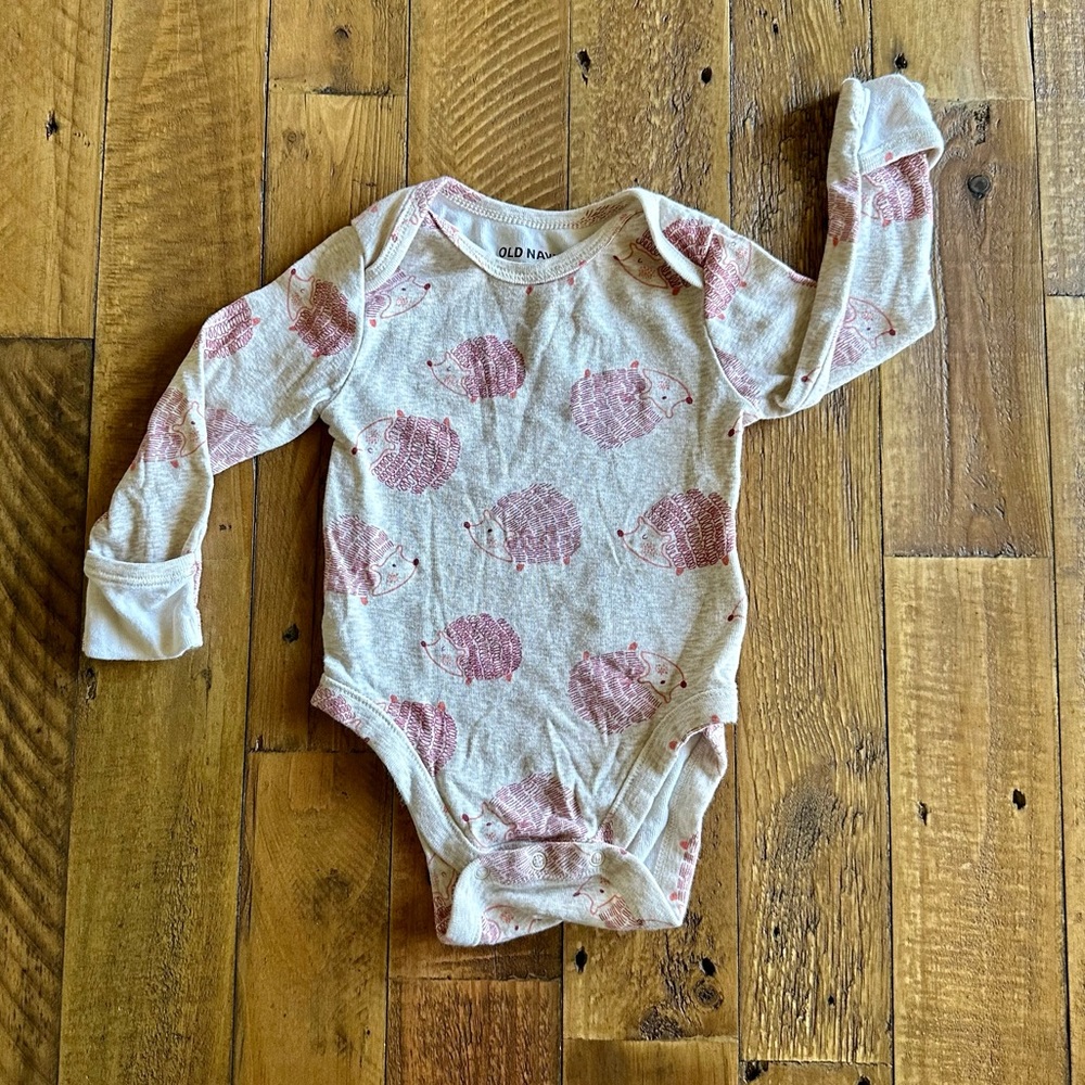 Old Navy Hedgehog Long-Sleeve Onesie